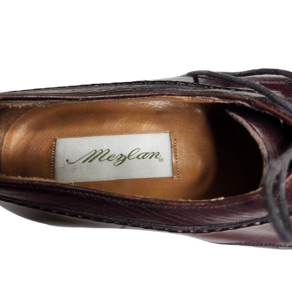 Mezlan mens maroon leather lace up oxfords Sz 8.5 main image 9